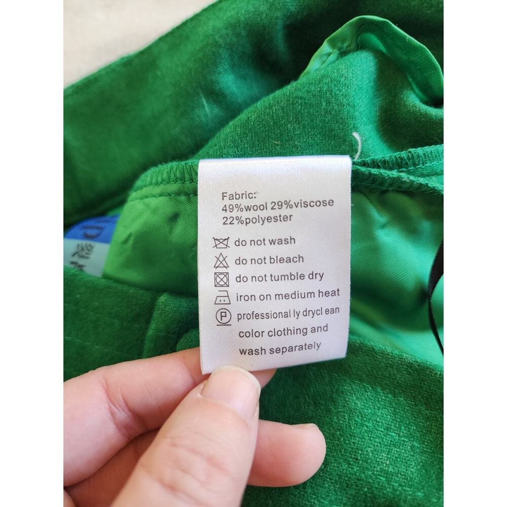 Ri'p Emerald Green Wool Blend Tailored Cuffed Shorts Womens Size Medium - Picture 4 of 4